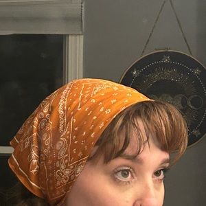 Orange Silk Bandana/Headscarf